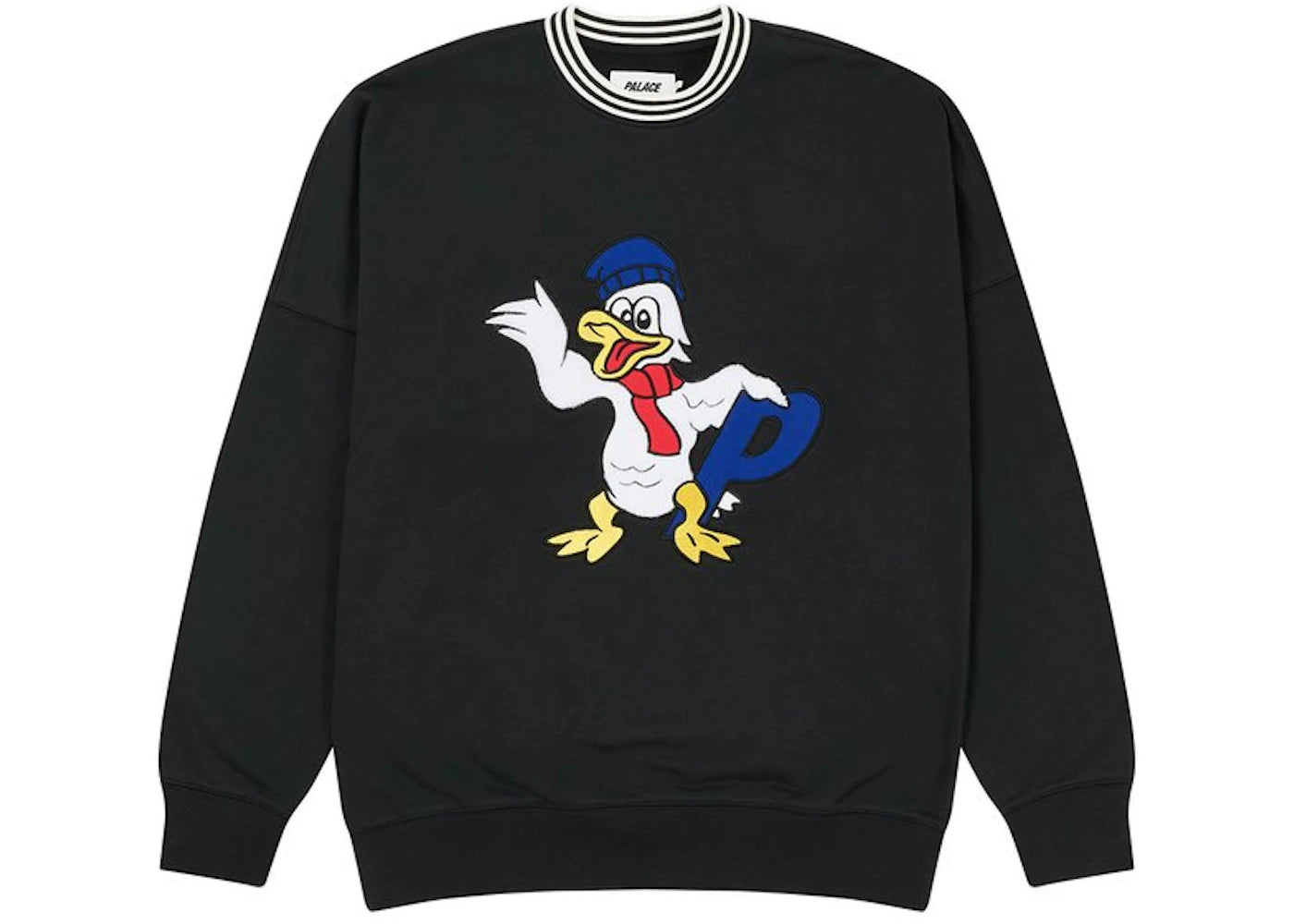 Palace Chilly Duck Out Drop Shoulder Crew Black