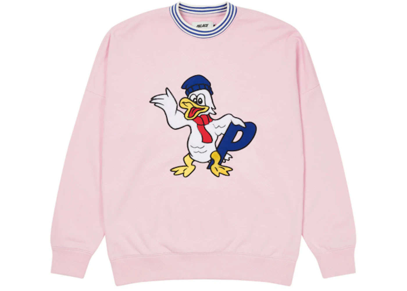 Palace Chilly Duck Out Drop Shoulder Crew Pink