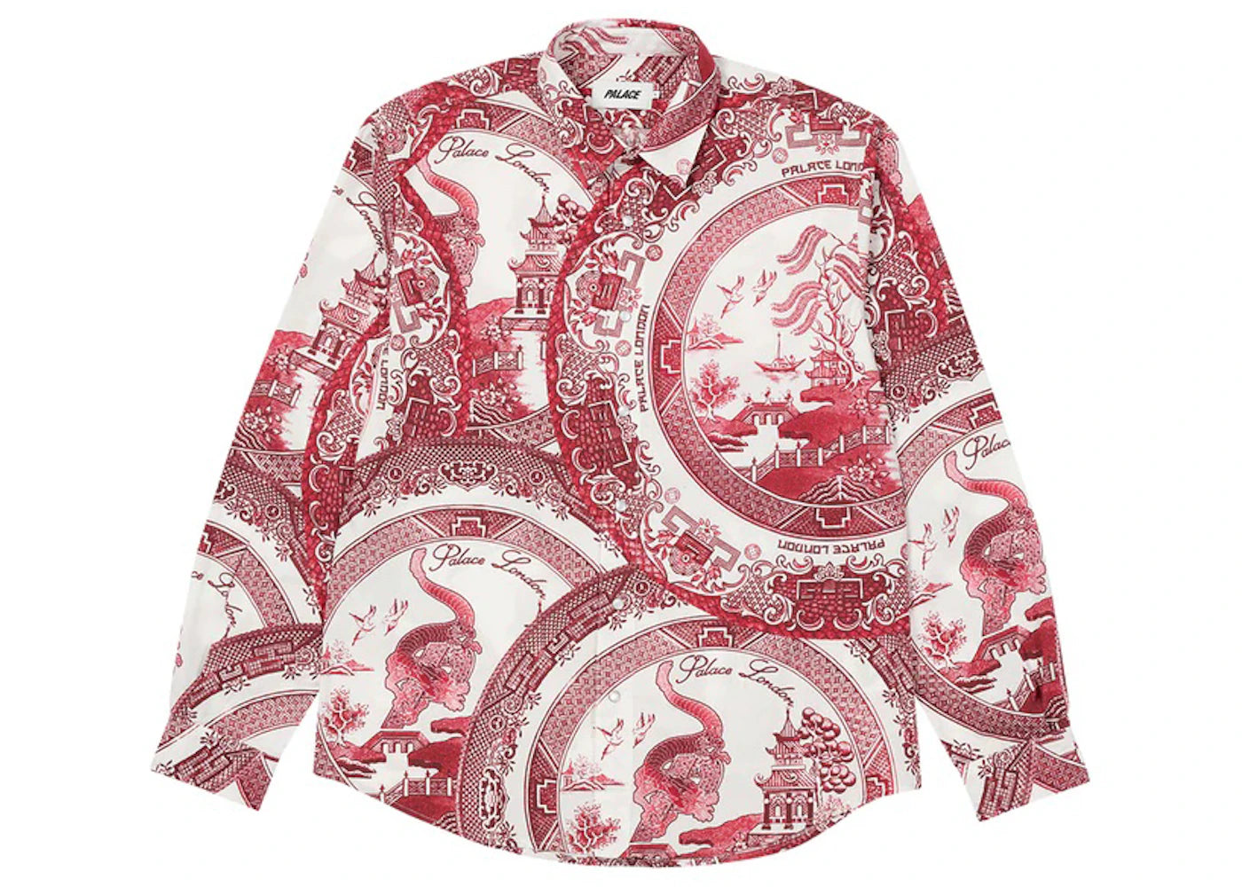 Palace China Plate Shirt Red