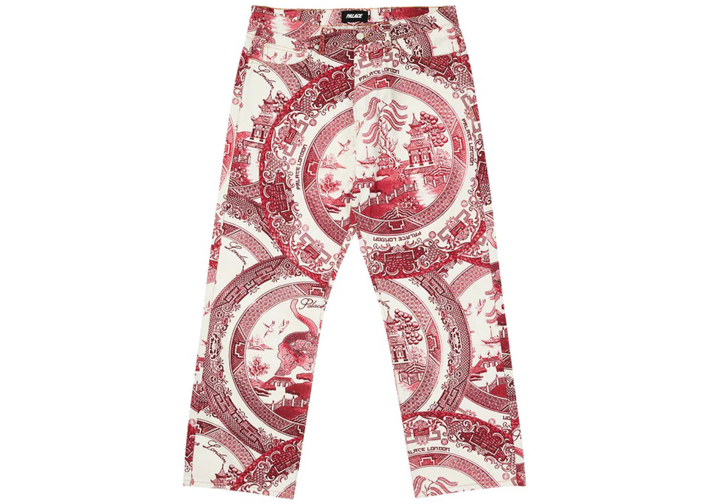 Palace China Plate Trousers Red