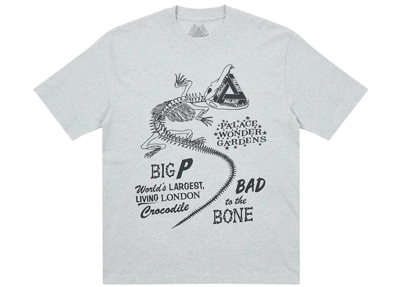 Palace Chomper T-Shirt Grey Marl