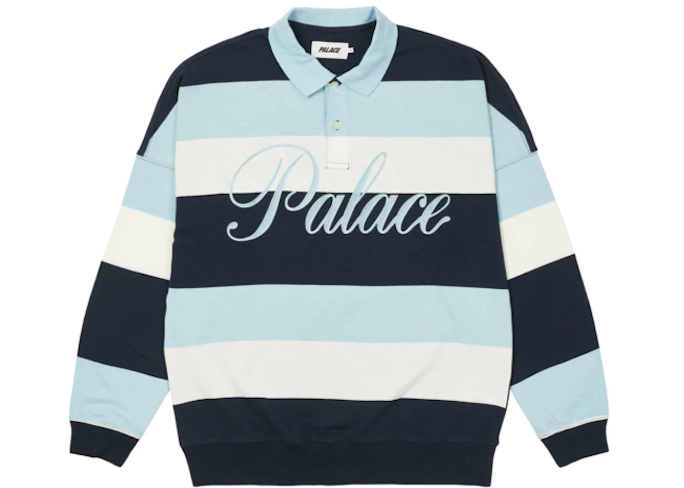 Palace Classic Stripe Drop Shoulder Polo Blues