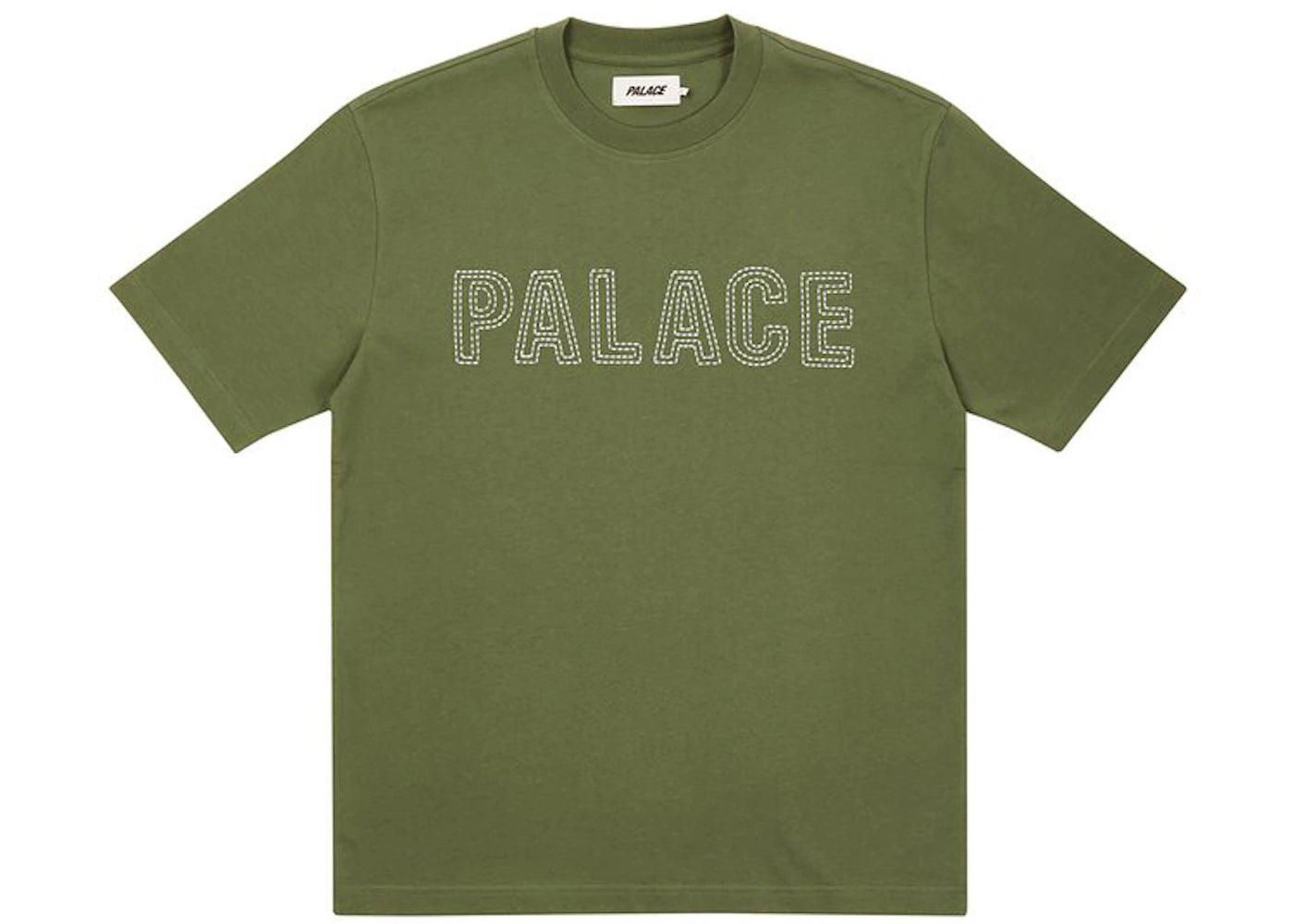Palace Contrast Stitch T-shirt Olive