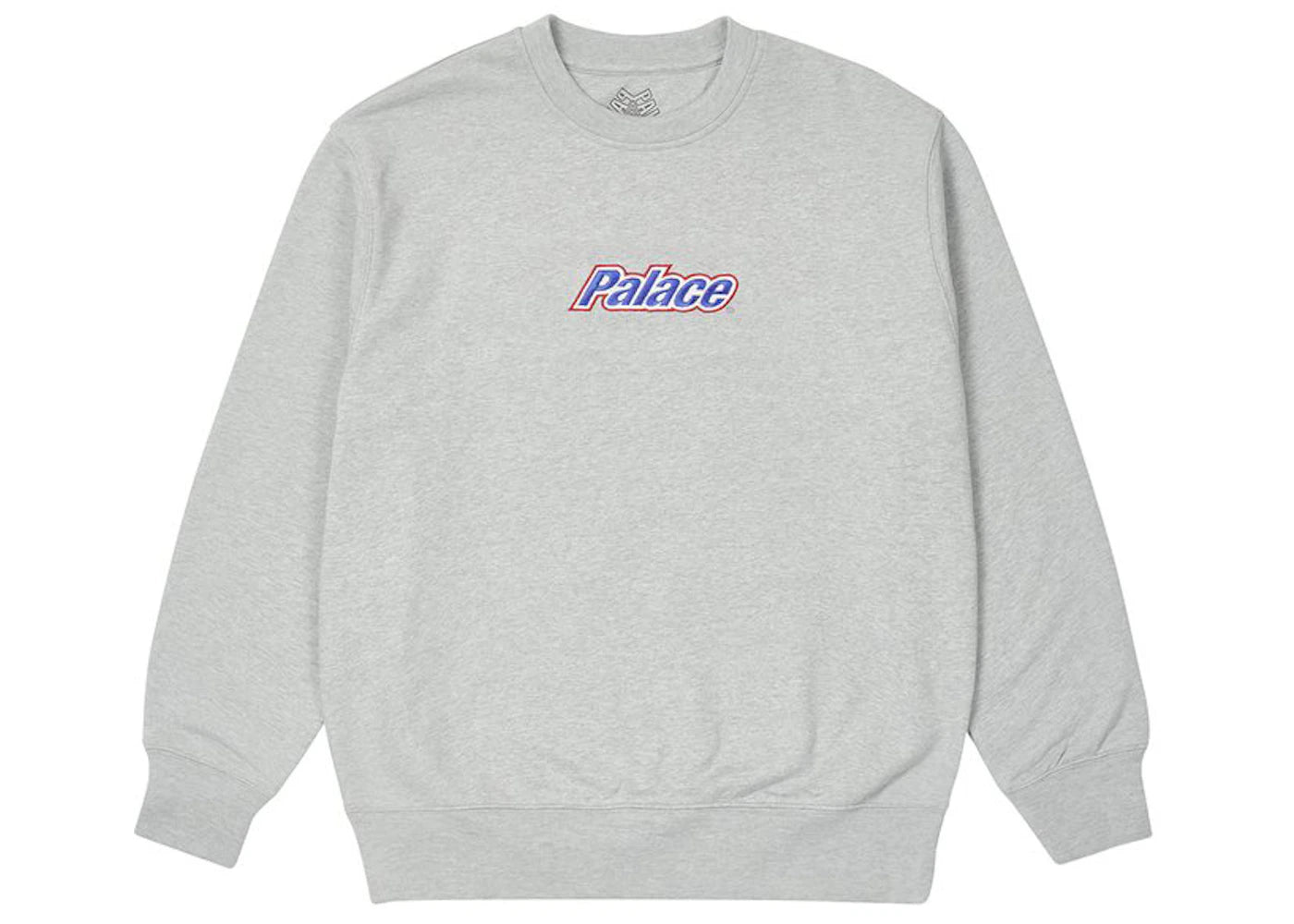 Palace Current Crew Light Grey Marl