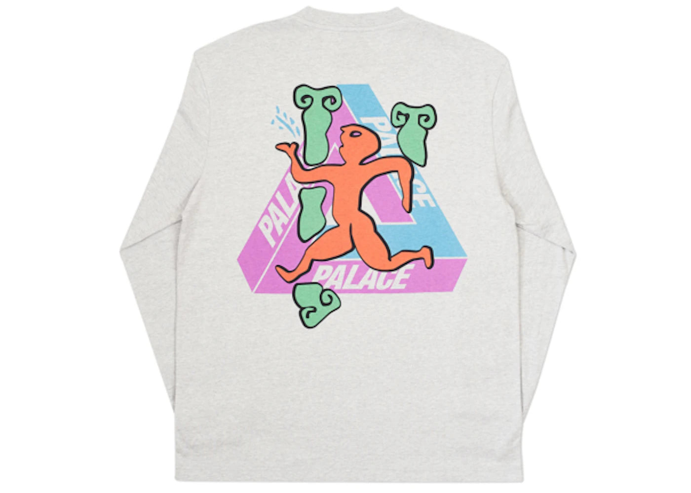 Palace Dancing Man Longsleeve Grey Marl