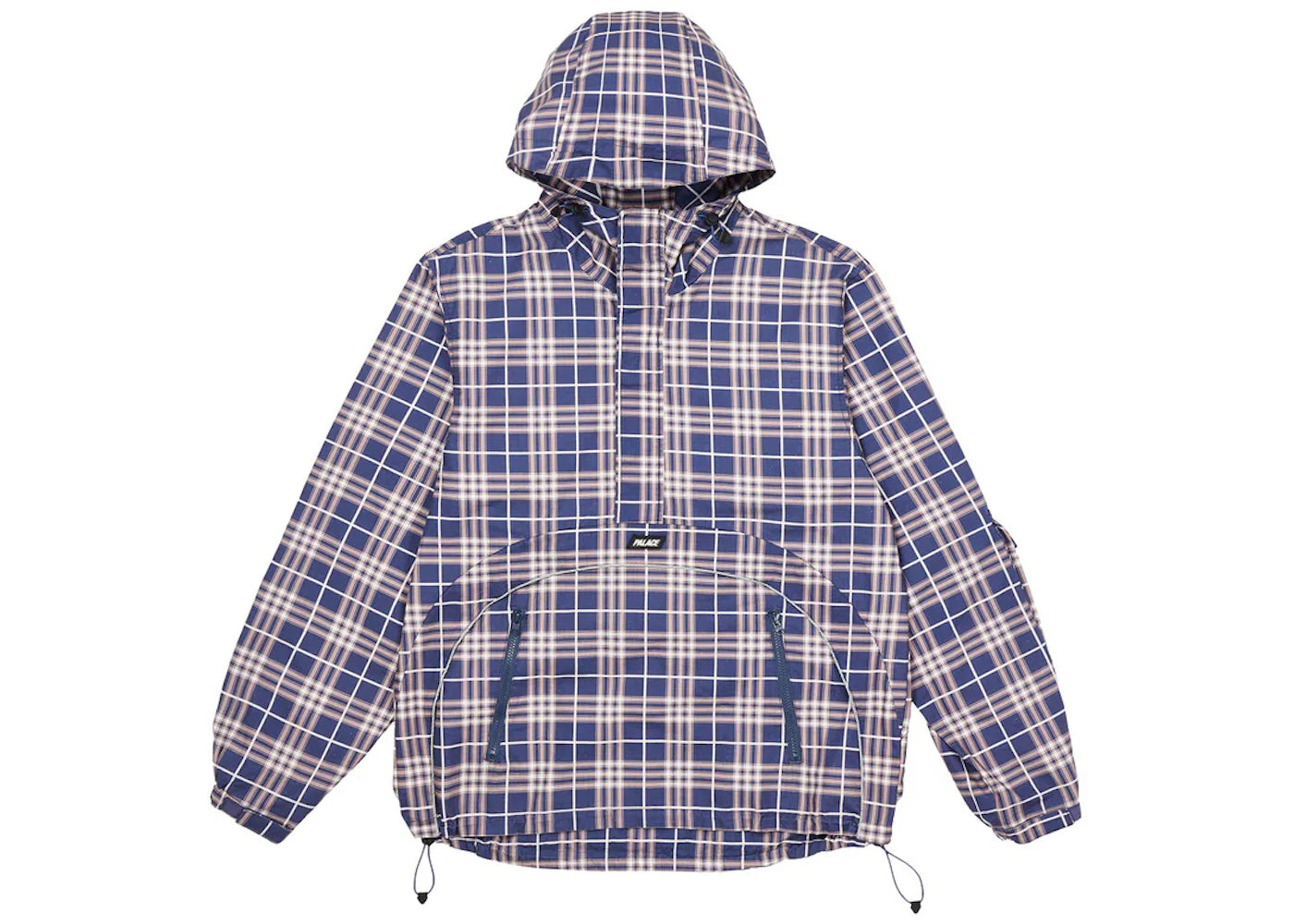 Palace Deflector 1/2 Zip Jacket Navy Check