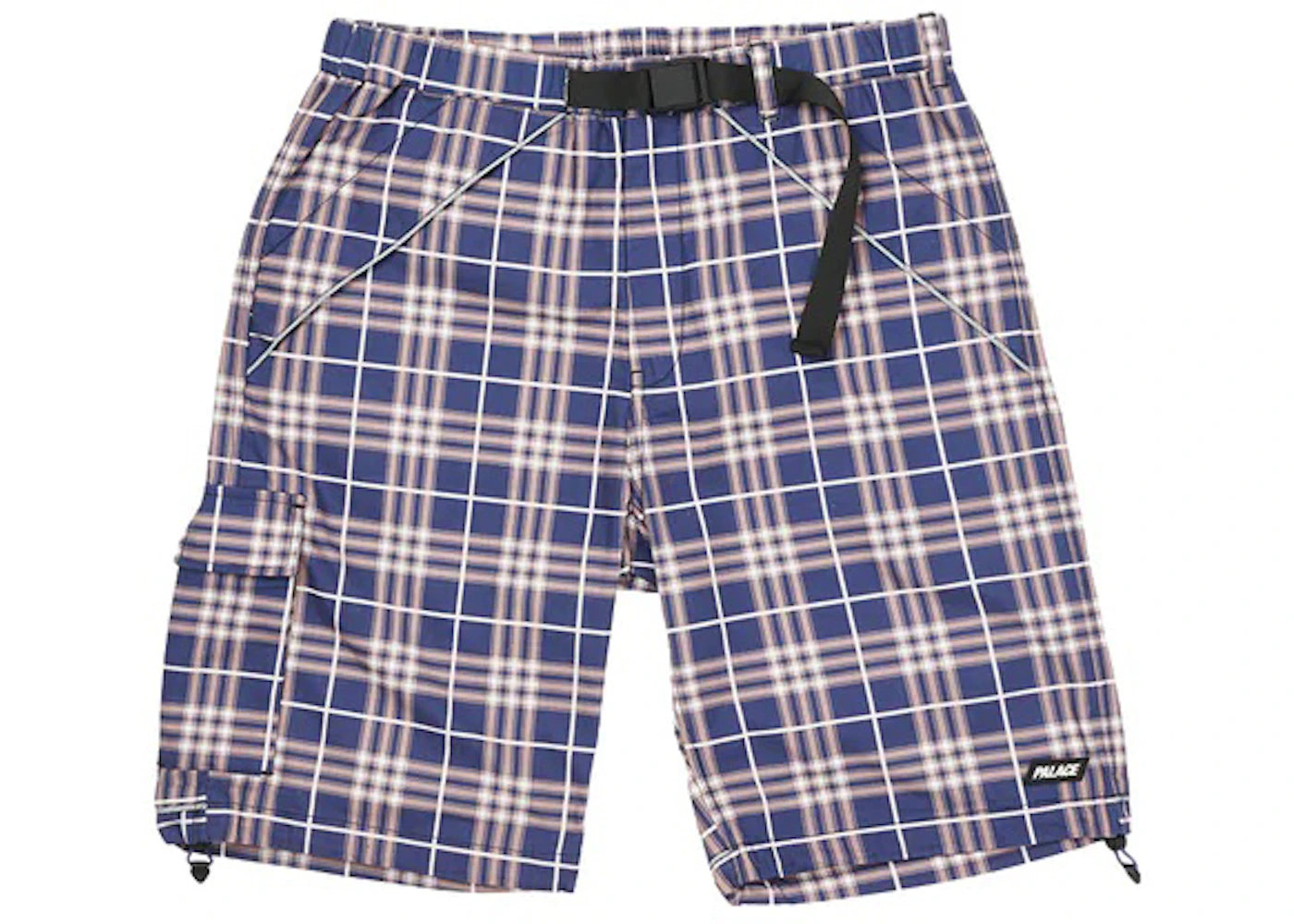 Palace Deflector Shorts Navy Check