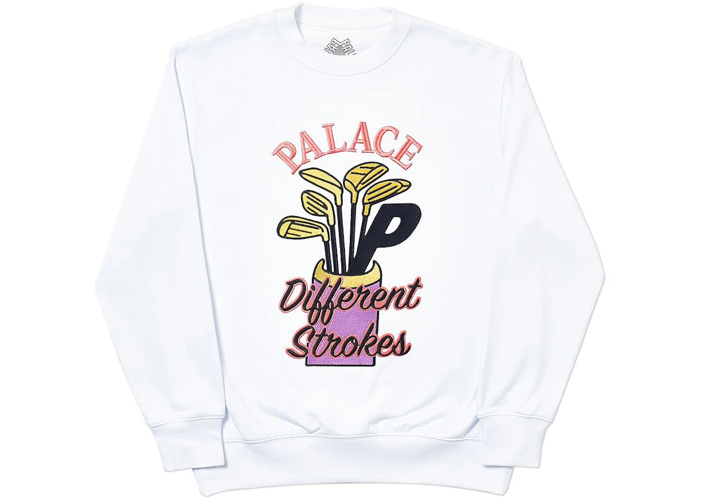 Palace Dif Strokes Crew White