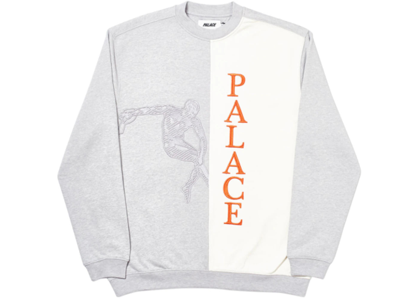 Palace Discuss Crew Grey Marl