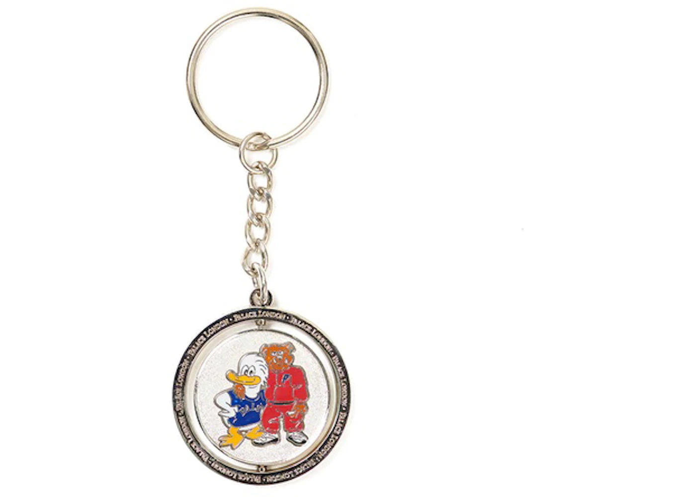 Palace Dog And Duck Keyring Silver