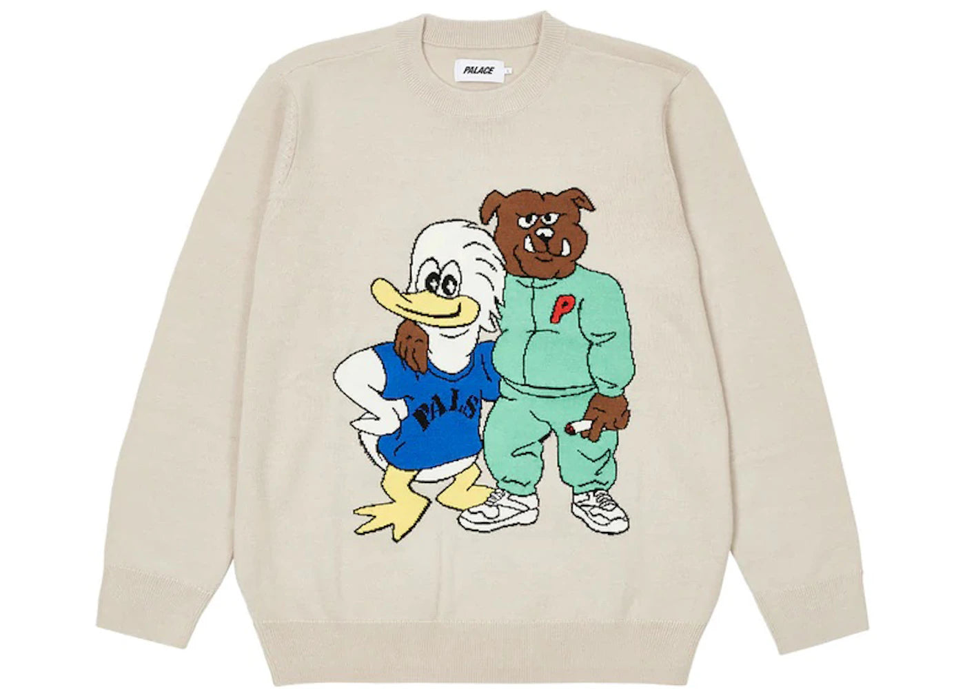 Palace Dog And Duck Knit Cream