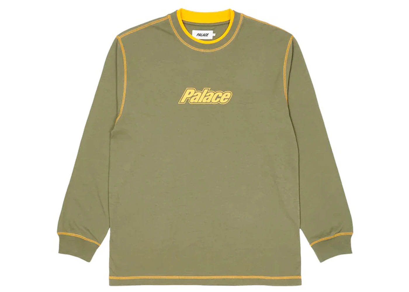 Palace Double Collar Longsleeve Top Olive