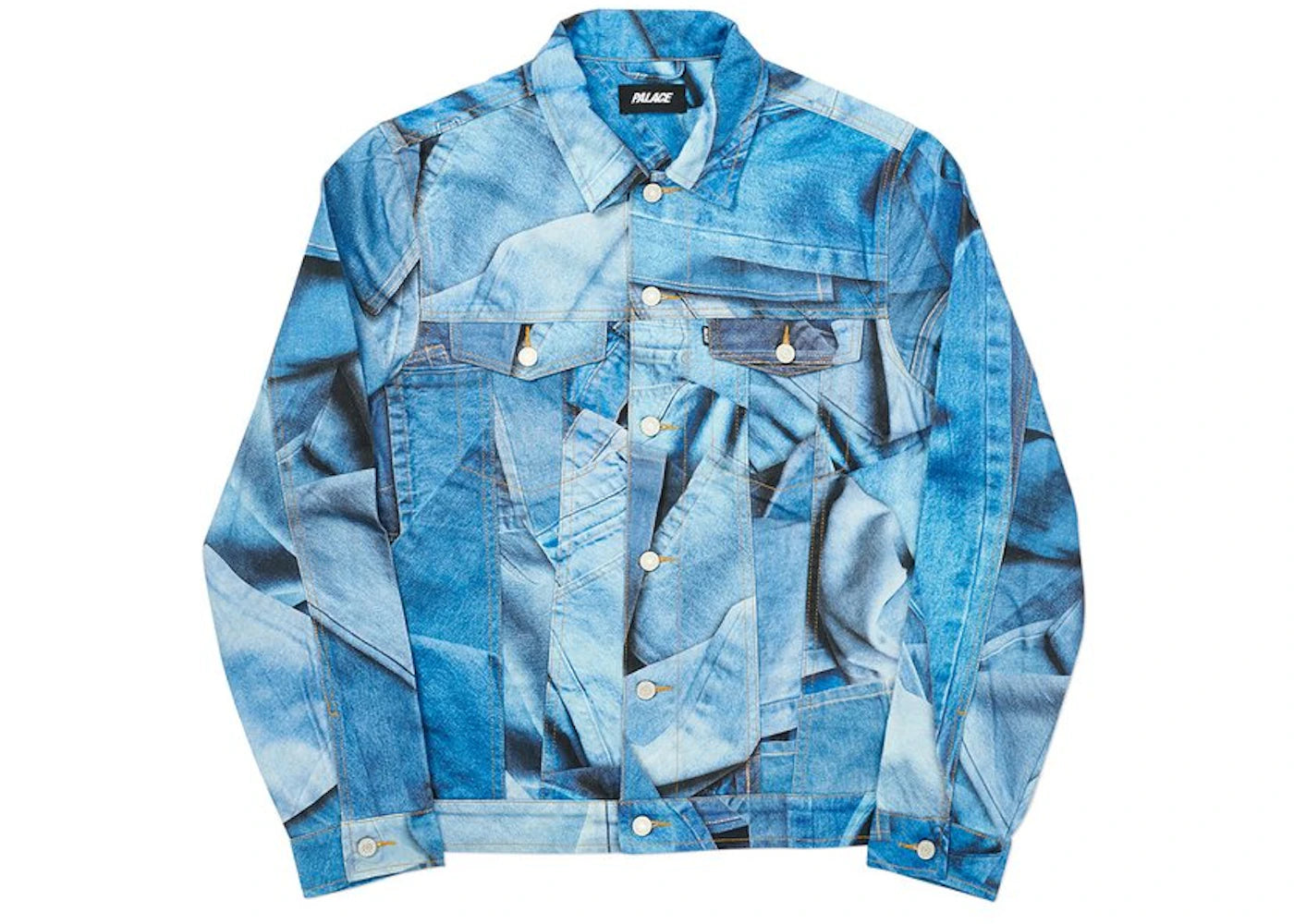 Palace Double Denim Jacket Blue