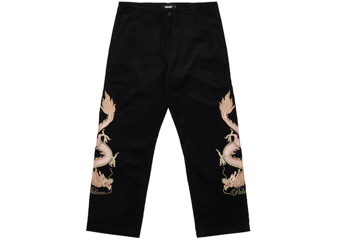 Palace Double Dragon Tour Plain Pant Black