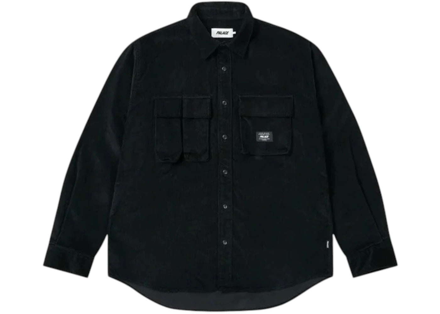 Palace Double Pocket Cord Overshirt Black