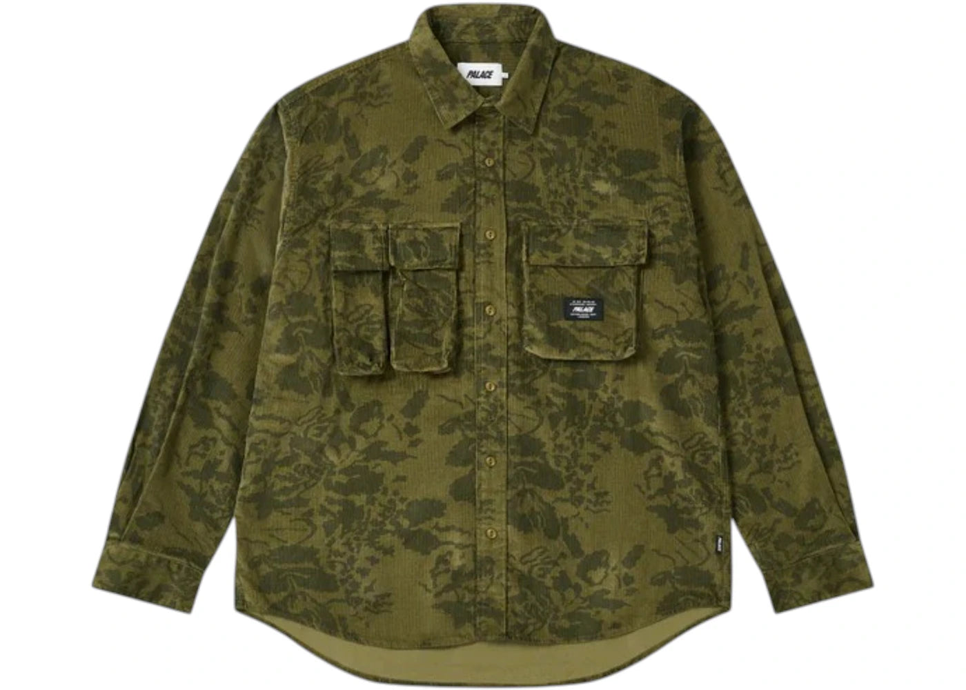 Palace Double Pocket Cord Overshirt Floral