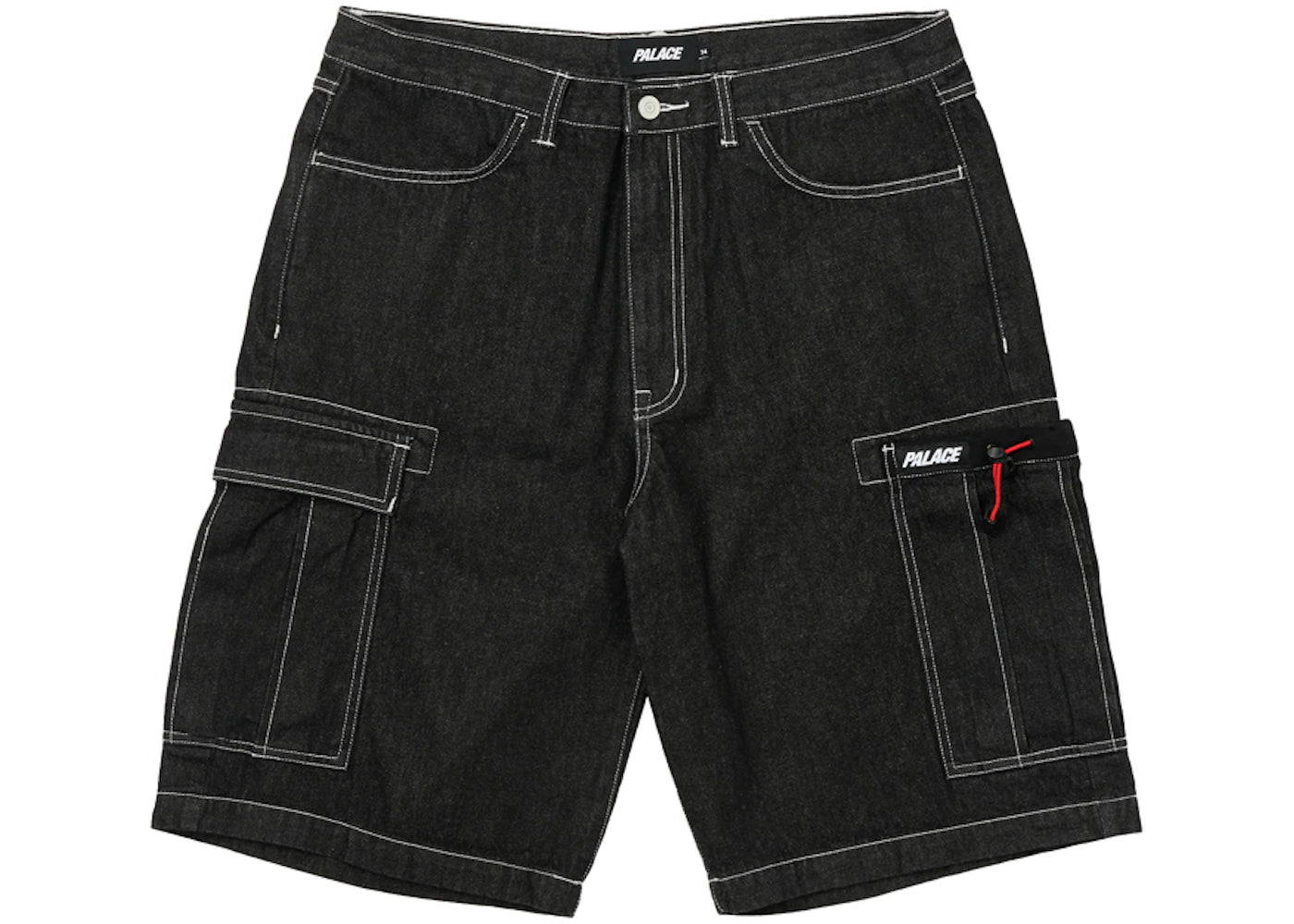 Palace Drawcord Pocket Denim Shorts Black