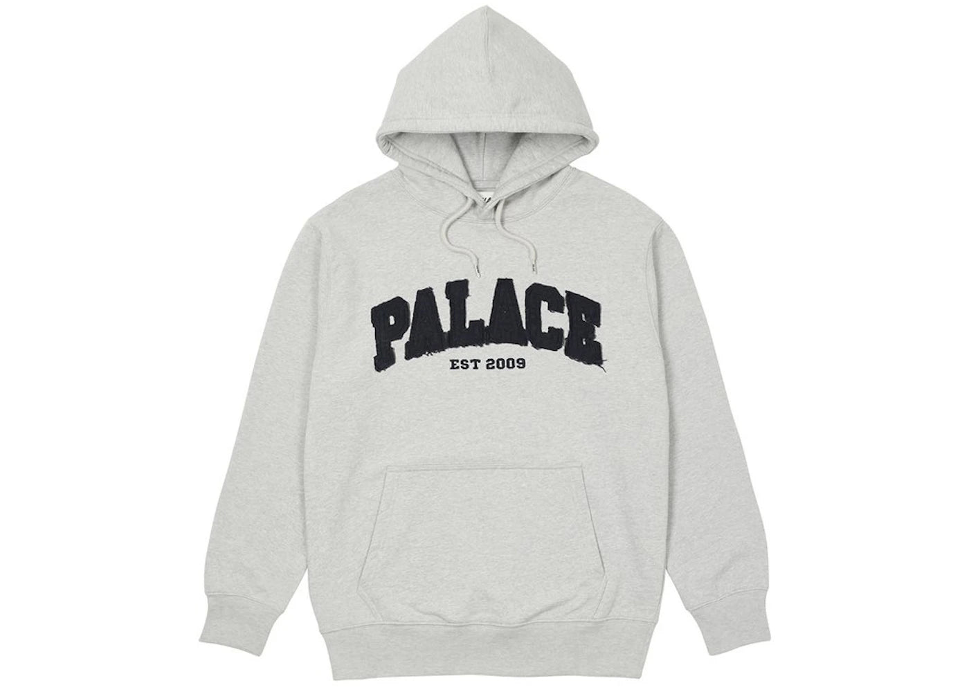 Palace Drop Shoulder Applique Hood Grey Marl