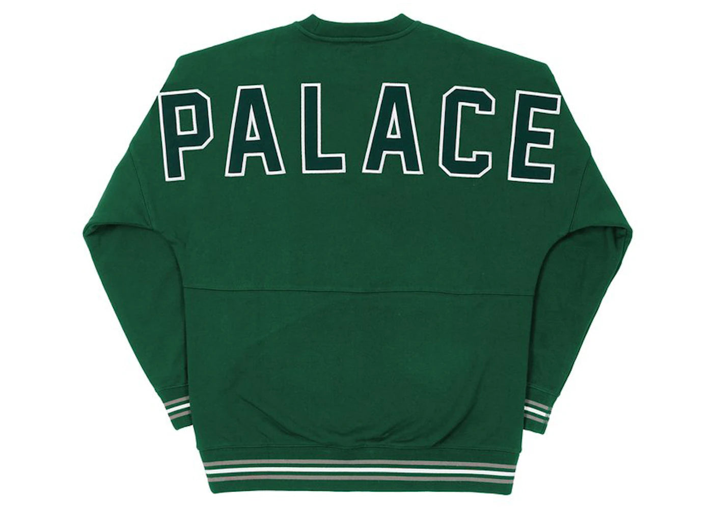 Palace Drop Shoulder College Crew Green