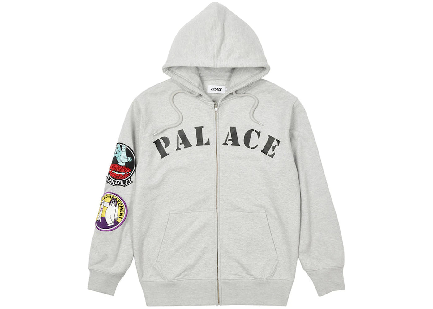 Palace Duck Bomb Hood Grey Marl