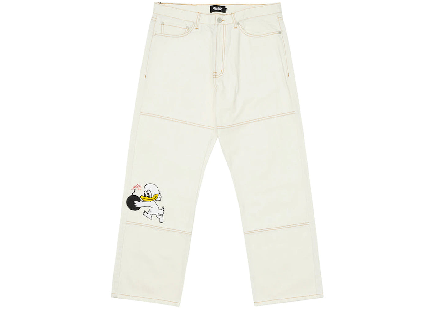 Palace Duck Bomb Panel Jeans White