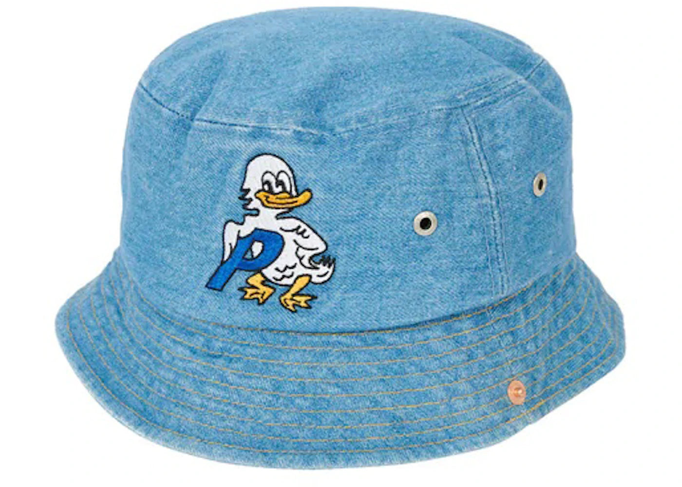 Palace Duck Denim Bucket Hat Stone Wash