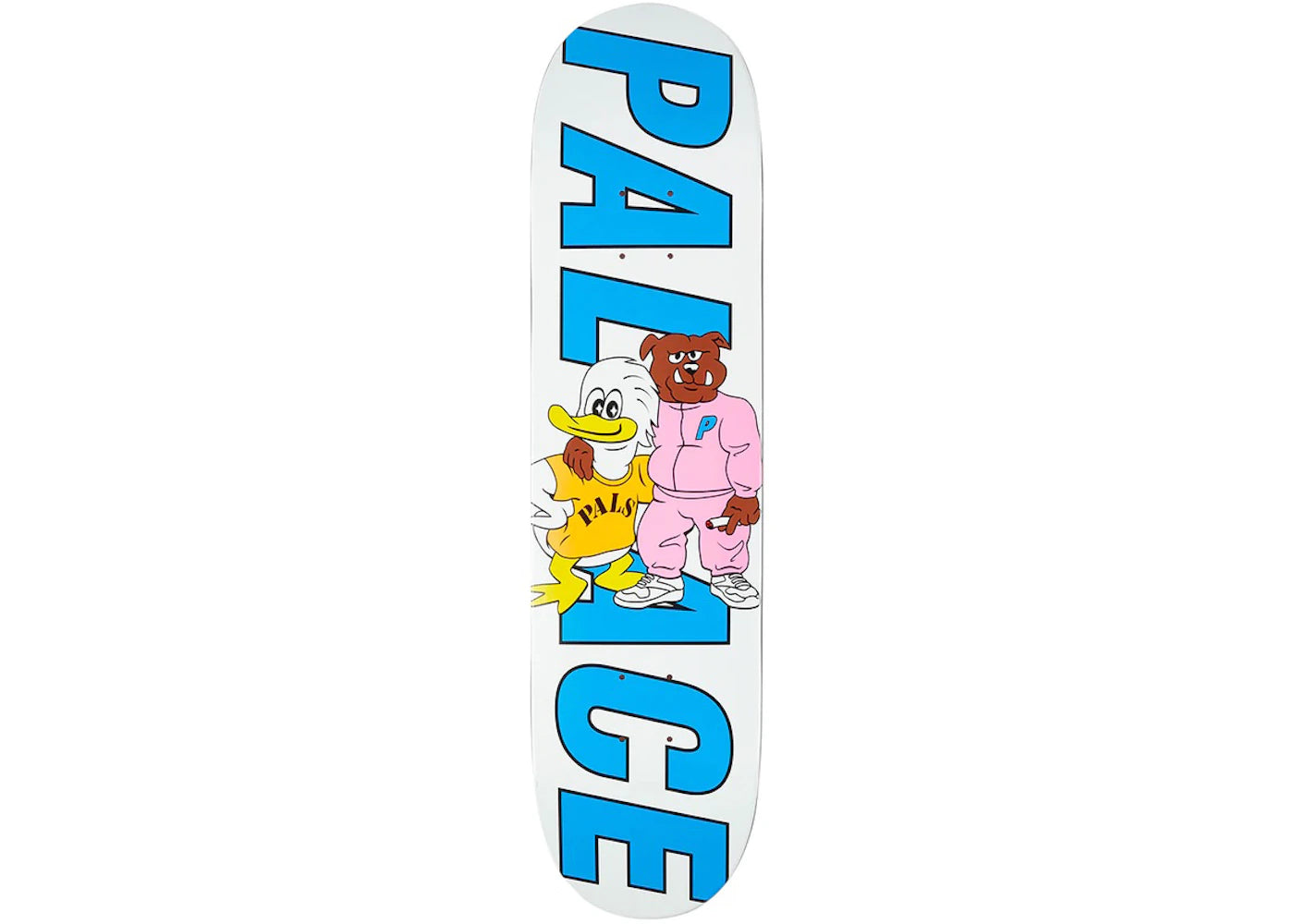 Palace Duck & Dog 8 Skateboard Deck White