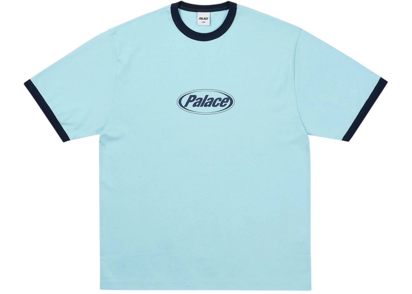 Palace Elipse Ringer T-Shirt Skyline Blue