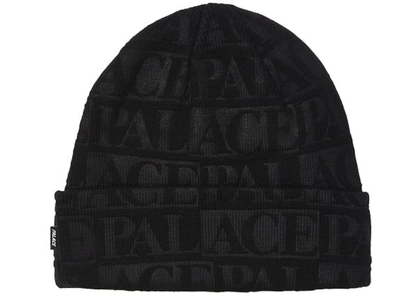 Palace Emboss Repeat Beanie Black