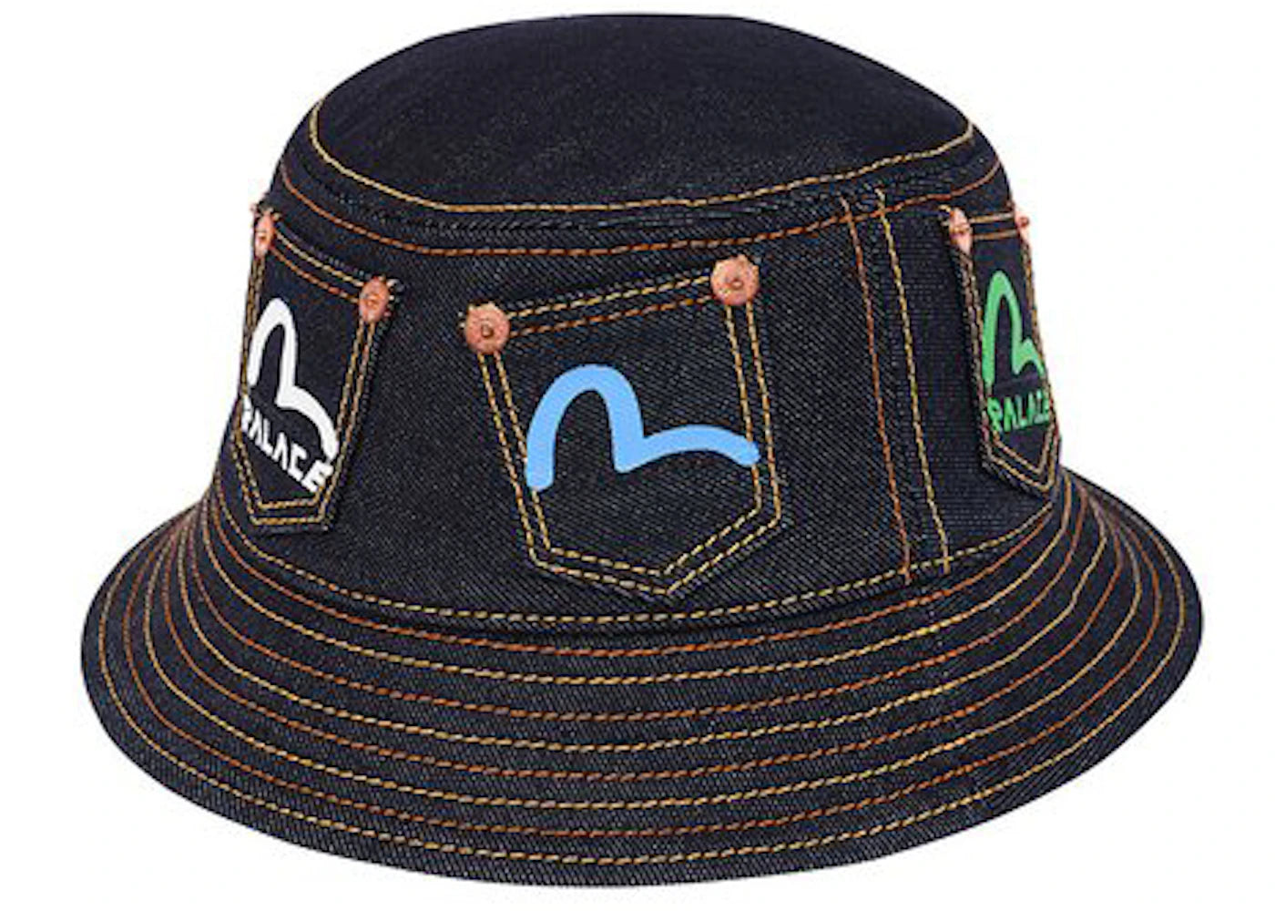 Palace Evisu Bucket Hat Indigo