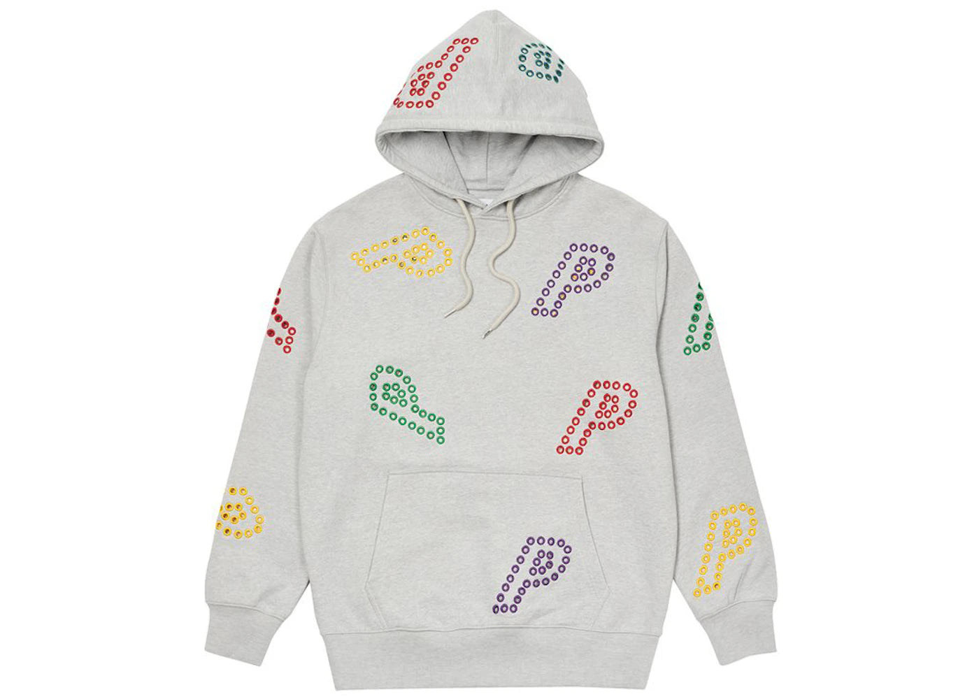 Palace Eyelet P Hood Grey Marl