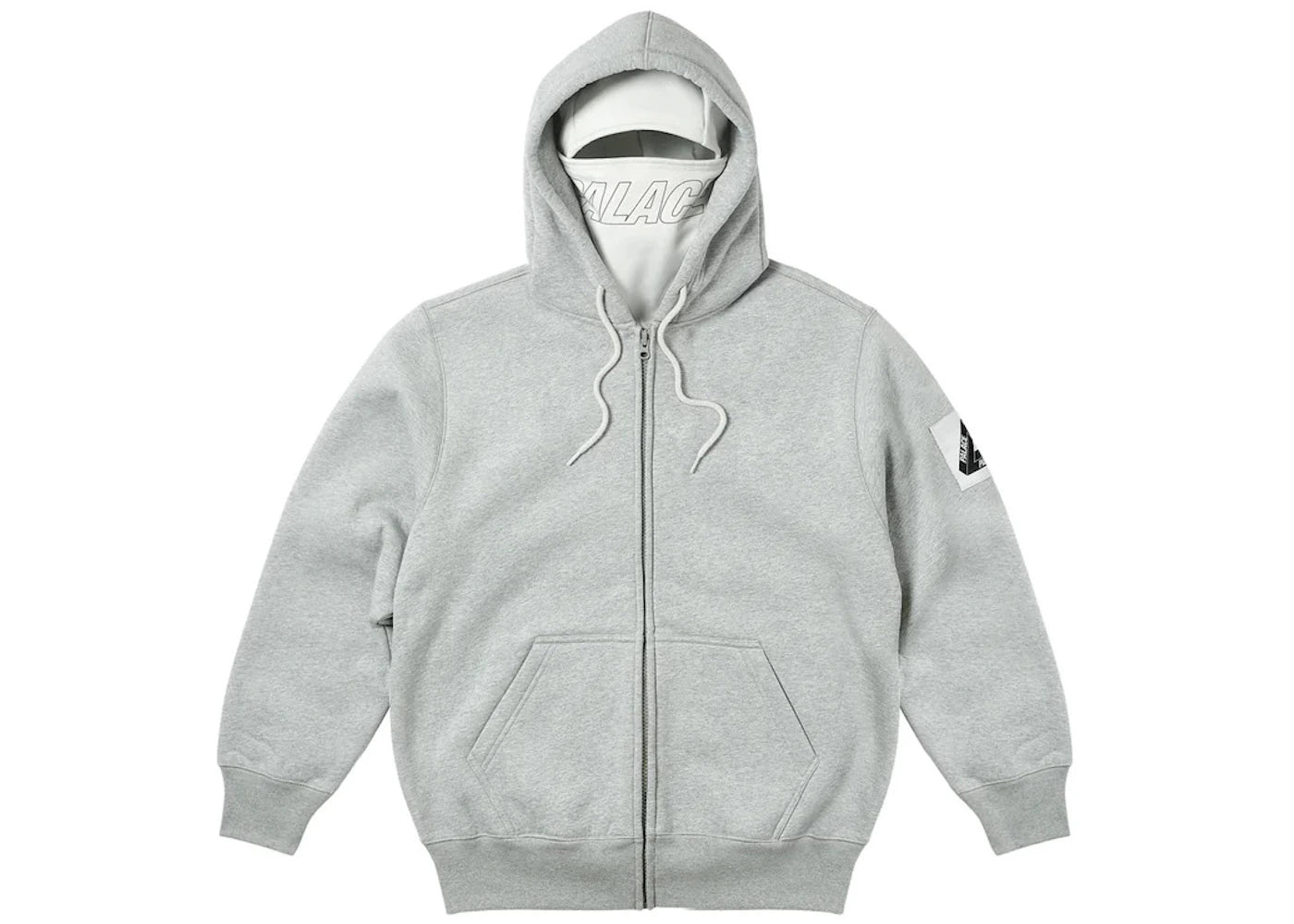 Palace Facemask Shearling Thermal Hood Grey