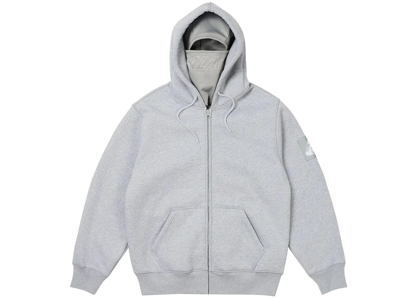 Palace Facemask Thermal Hood (FW23) Grey Marl