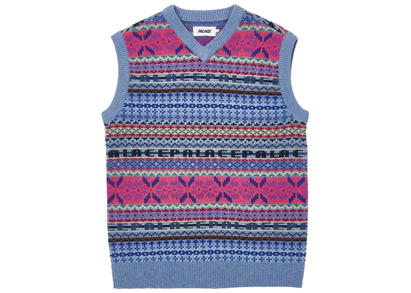 Palace Fairisle Knit Vest Purple