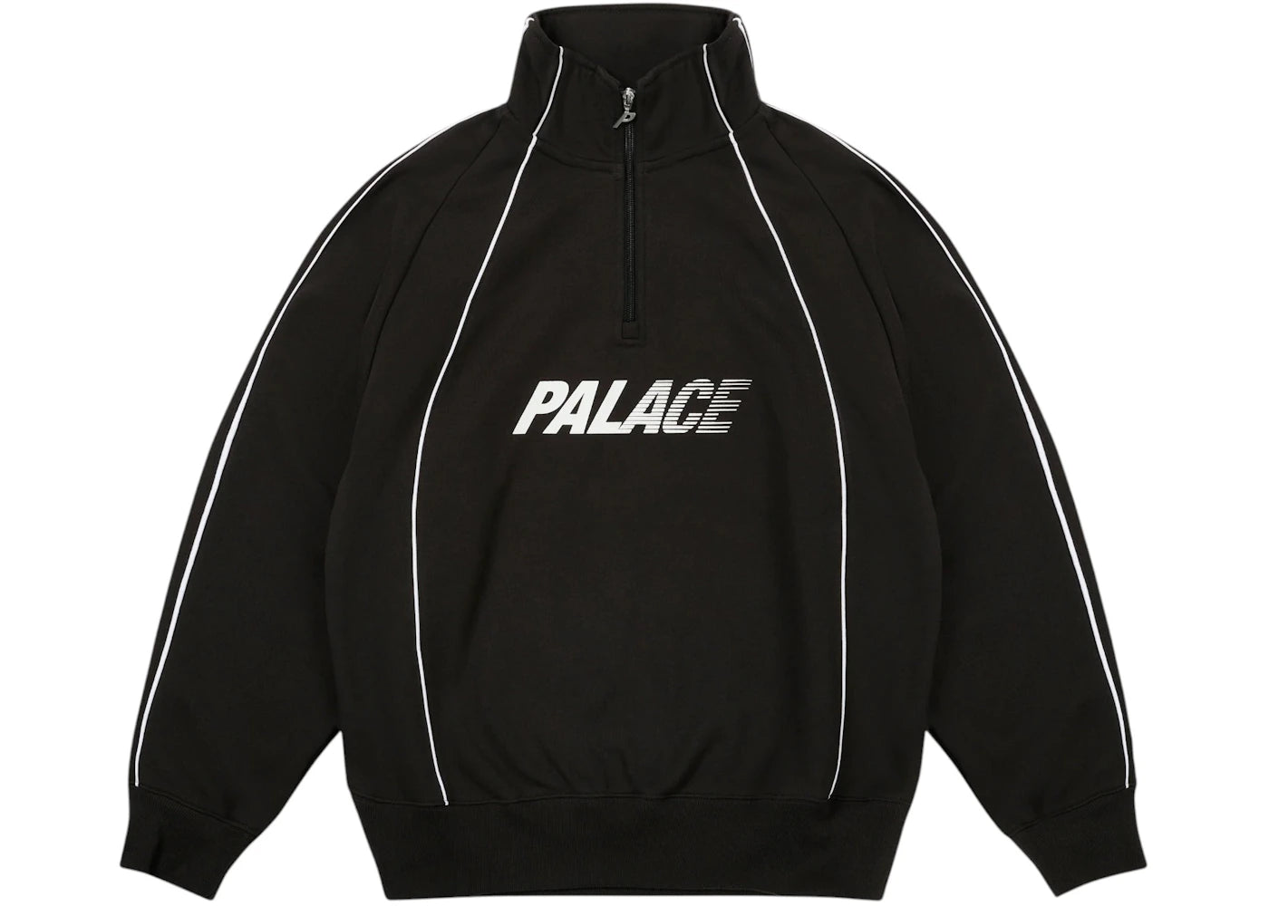 Palace Fast Logo 1/4 Zip Top Black
