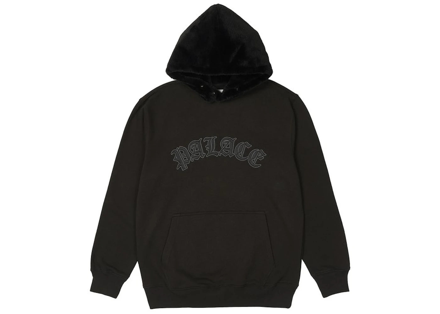 Palace Faux Fur Hood Black/Black