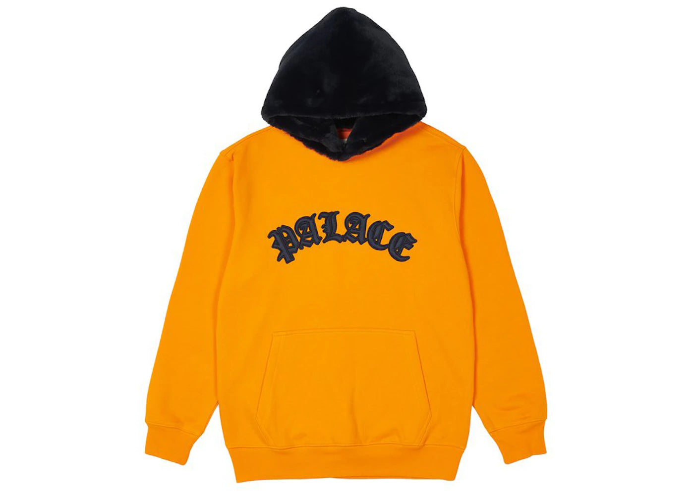 Palace Faux Fur Hood Orange/Blue