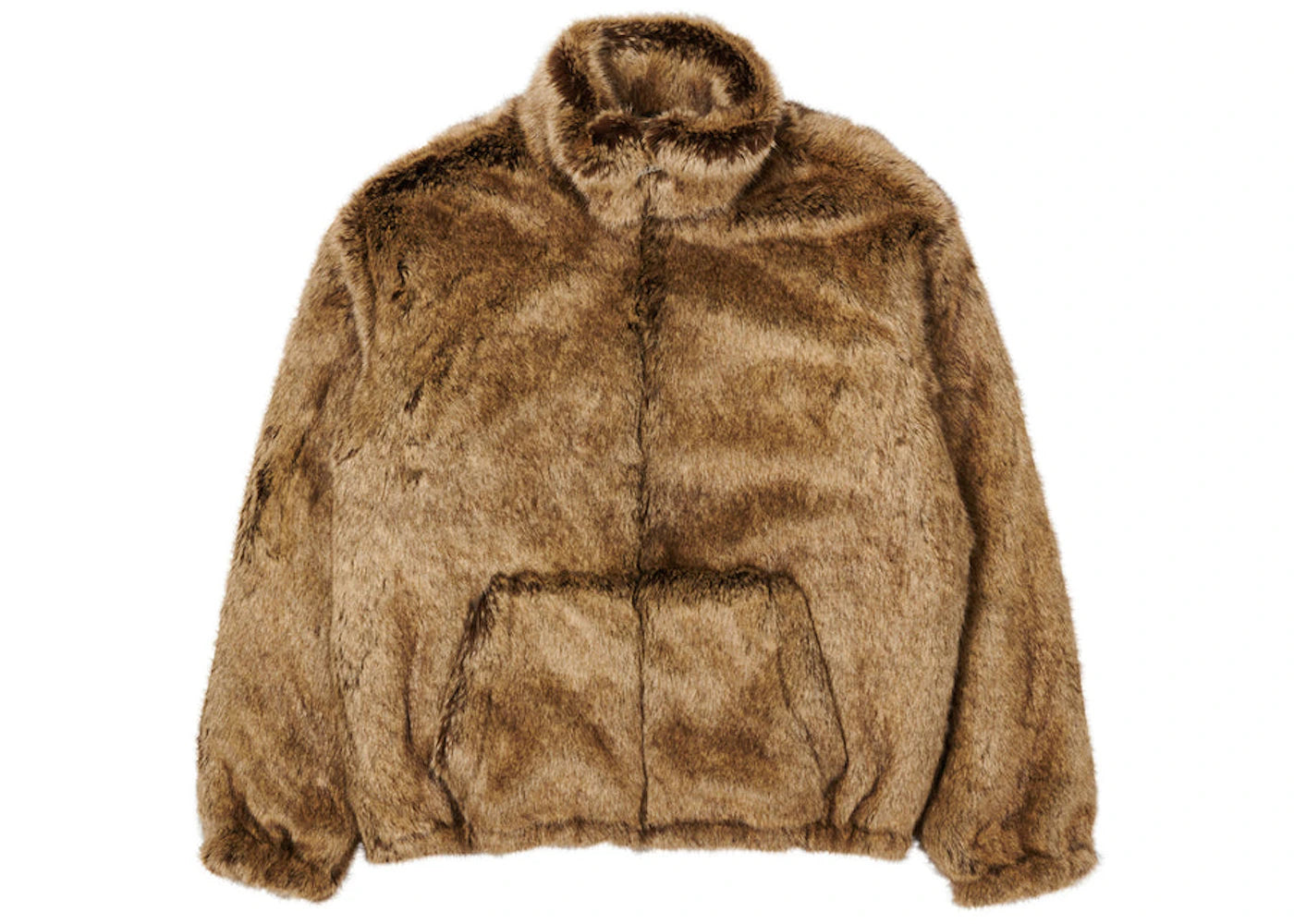 Palace Faux Fur Jacket Tan