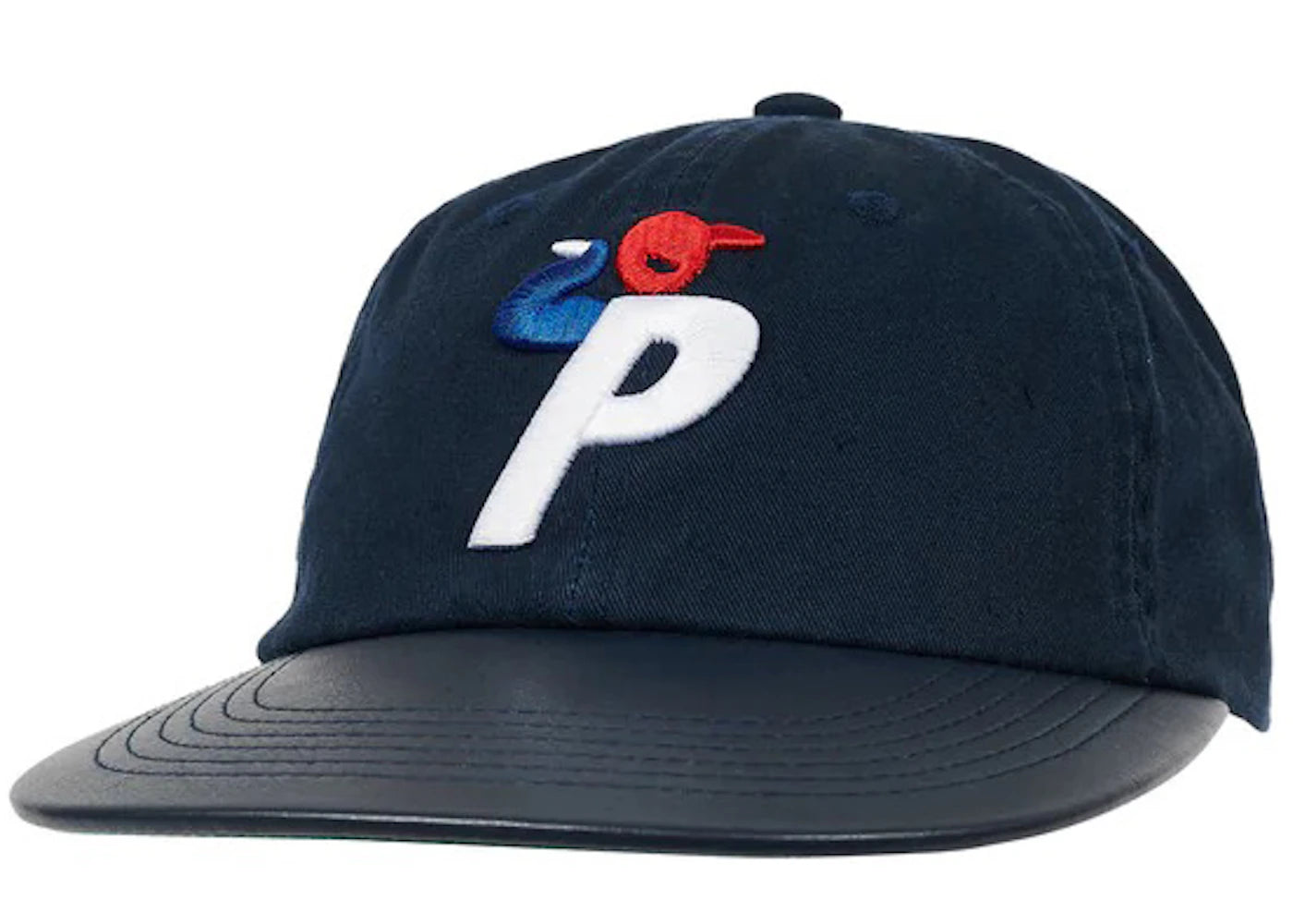 Palace Faux Leather Bunning Man Snapback Navy