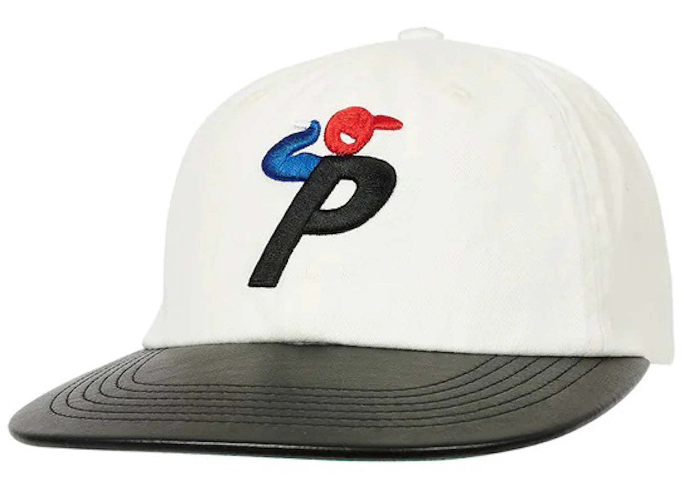 Palace Faux Leather Bunning Man Snapback White