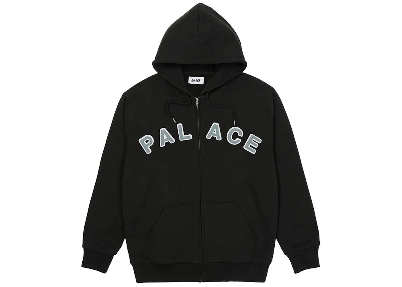 Palace Felt Letters Zip Hood Black