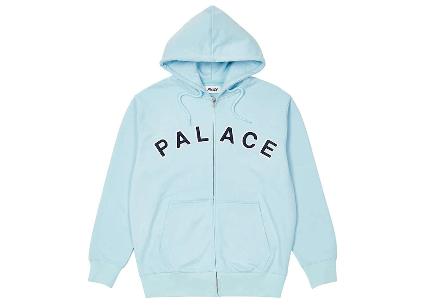 Palace Felt Letters Zip Hood Blue