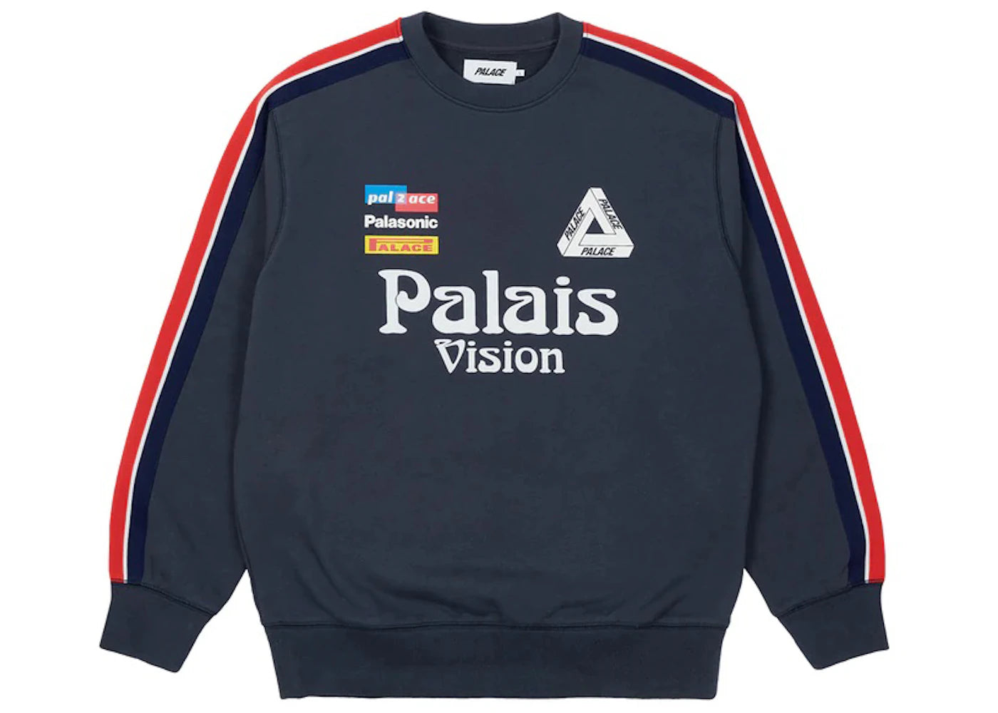 Palace Flag Stripe Crew Navy