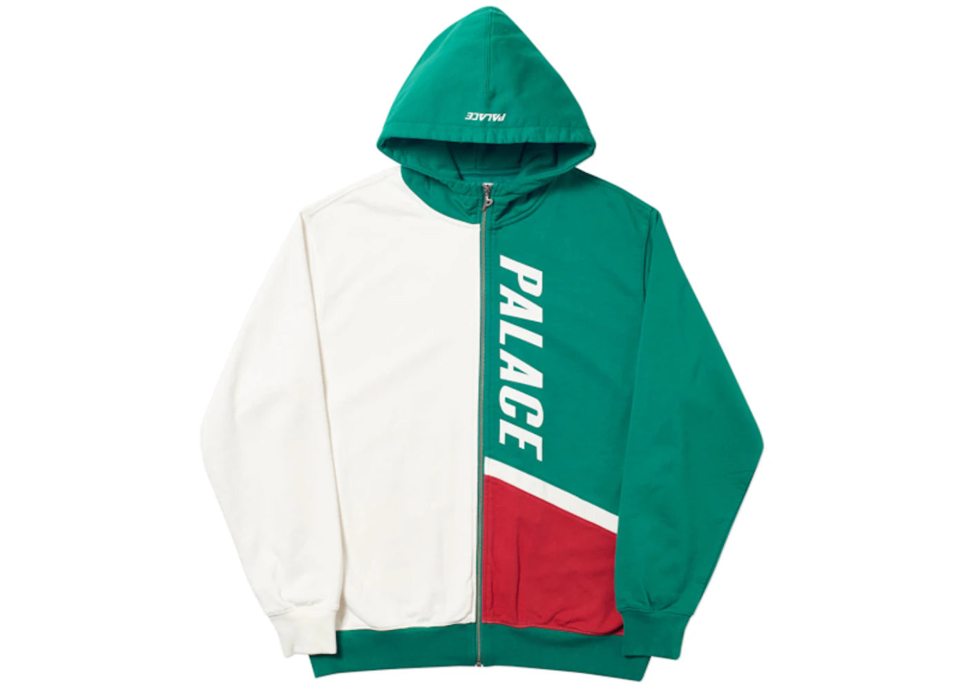 Palace Flaggo Zip Hood White/Green/Red