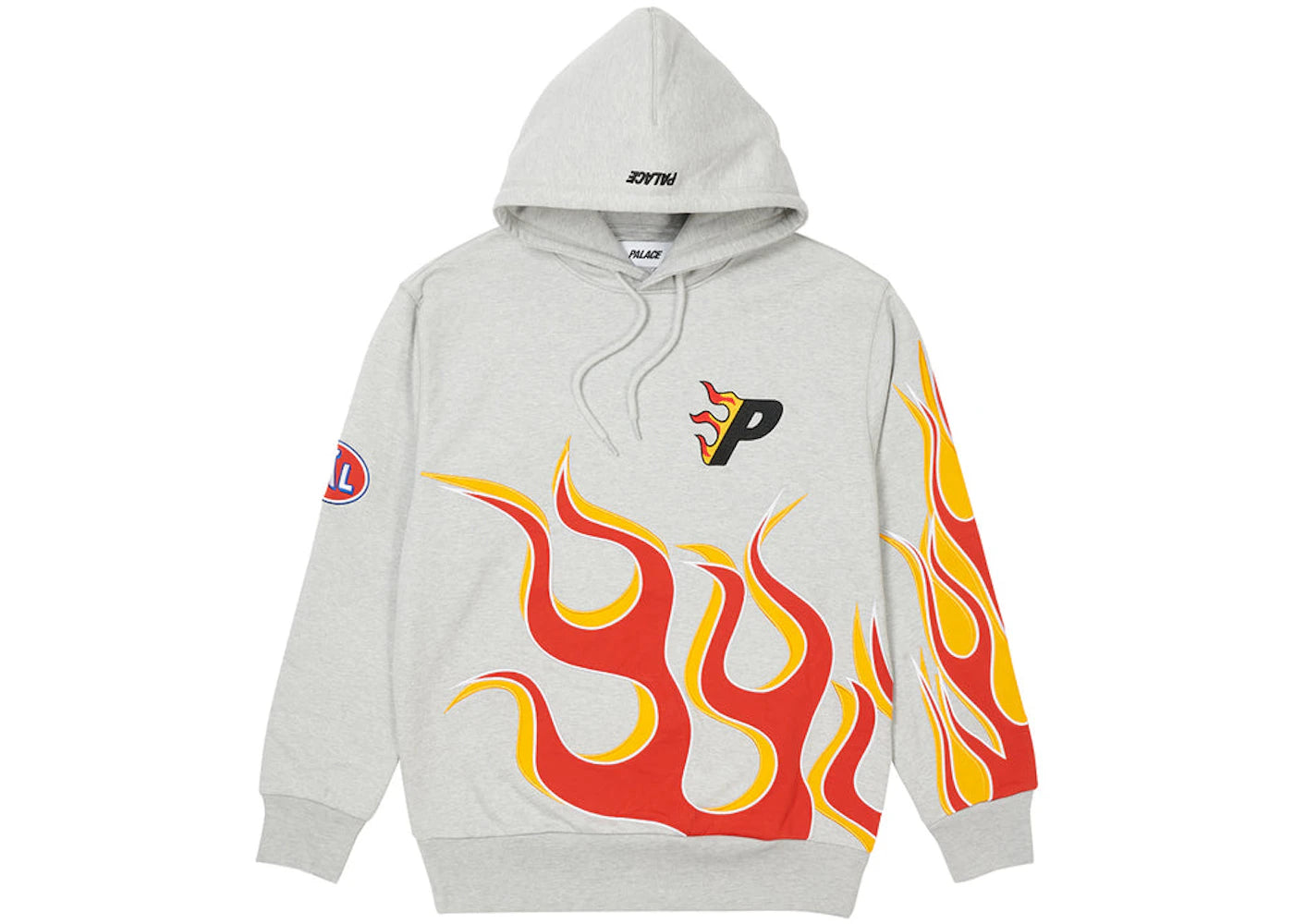 Palace Flame Hood Grey Marl