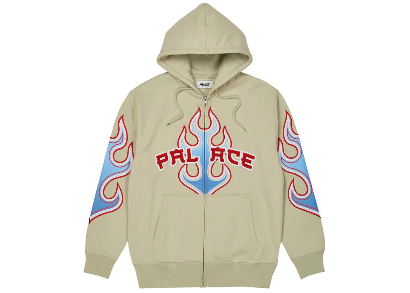 Palace Flame Zip Hood Bone White