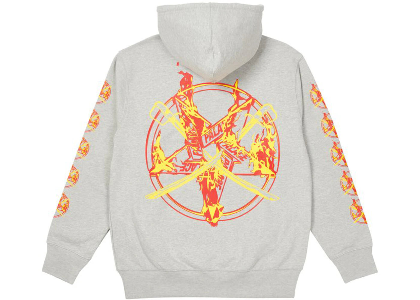 Palace Flamed Hood Grey Marl