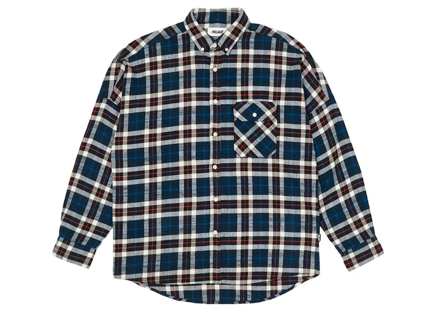 Palace Flannel Drop Shoulder Shirt Navy