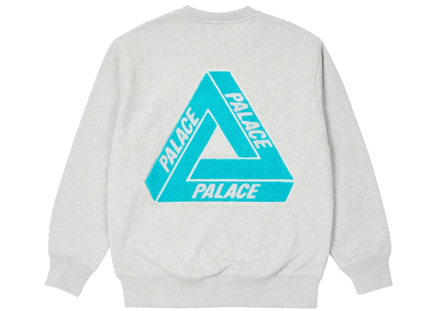 Palace Fleece Tri-Ferg Crew Grey Marl