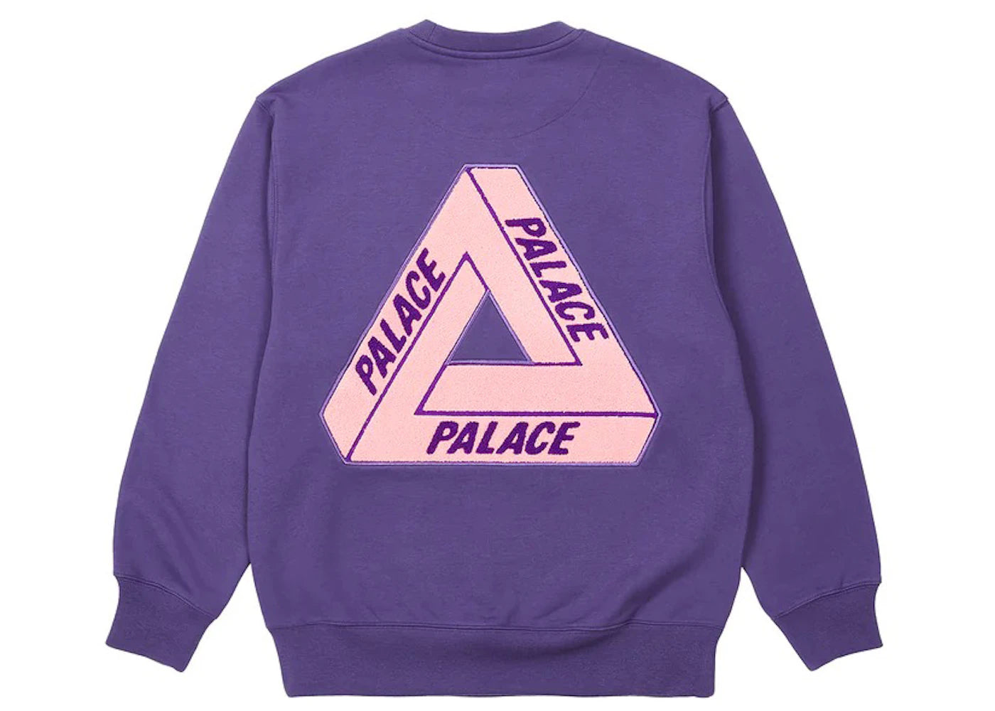 Palace Fleece Tri-Ferg Crew Perfect Purple